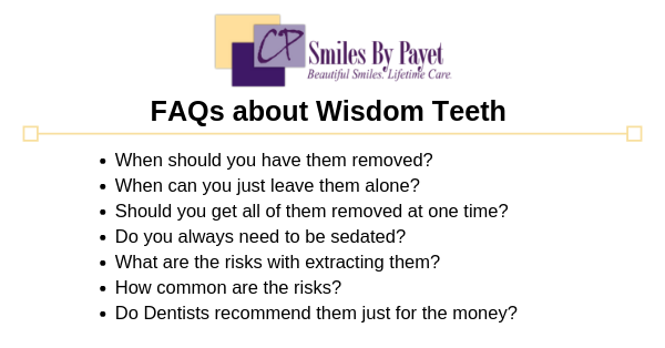 Wisdom teeth FAQs